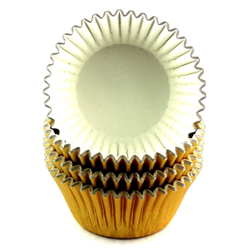 Eoonfirst Foil Cupcake Liners Standard Baking Cups 100 Pcs (Gold) - Image 2